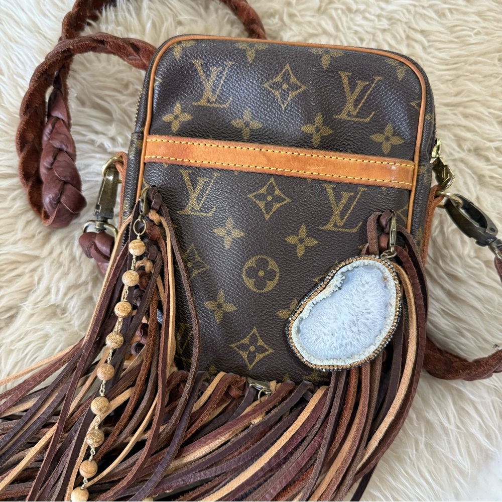 Vintage Boho Bags Louis Vuitton revamp Crossbody Bag with Fringe